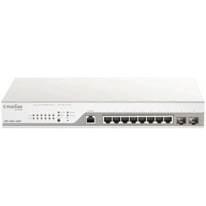 D-Link DBS-2000-10MP Nuclias Cloud Managed PoE Switch, 8 Gigabit Ethernet PoE ports, 2 SFP ports